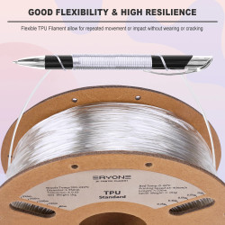 3D Printer Filament ERYONE TPU 95A, 1.75MM Diameter, 1kg, 240°C...