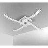 Modern Ceiling Light in Aluminum and Acrylic with Wave Shape