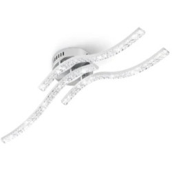 Lampada da Soffitto Moderna in Alluminio e Acrilico a Forma d'Onda