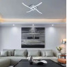 Modern Ceiling Light in Aluminum and Acrylic with Wave Shape