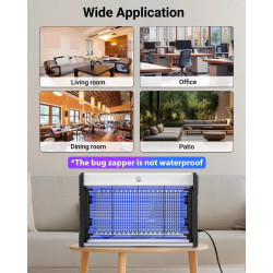 Electric Fly Screen for Indoor Use 60W with 3 Tubes, Anti-Insect...