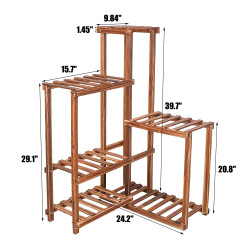 Espositore Angolare in Legno per Giardino a Più Livelli per Fiori...