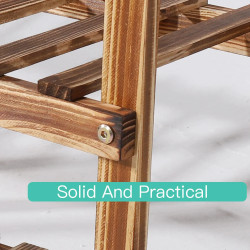 Estante angular de madera para jardín de varios niveles para...