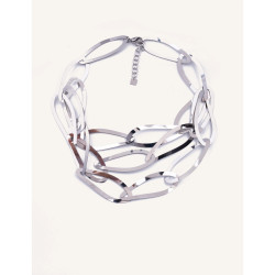 CUCOCUCA Ycy 26 Steel Chain Necklace with Bold Geometric Design...