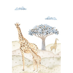 Murale da Parete Moderno Safari Squad per Bambini - Prodotto in...