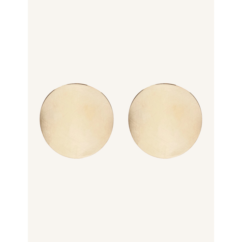 CUCOCUCA YXQ E89 Golden Stainless Steel Stud Earrings
