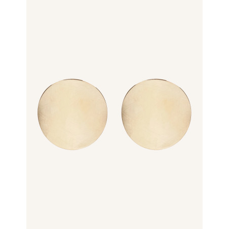 CUCOCUCA YXQ E89 Golden Stainless Steel Stud Earrings