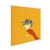 Quadro Moderno da Parete con Fiori e Bicchieri, Decorazione per la...