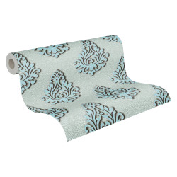 Special Angebot: Moderne Wandtapete Einfarbig Blau-Silber, Nicht...