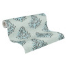 Special Offer: Modern Wallpaper Single Color Blue Silver in Fabric...