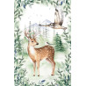 Murale Moderno con Animali del Bosco Realizzato in Germania, Tela...