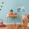 Realizzato in Germania - Tela sirena vivida - Pittura murale blu...