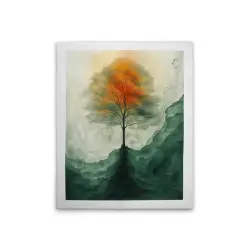 Dipinto Murale su Tela Moderno Astratto con Albero, Prodotto in...
