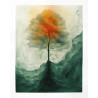 Dipinto Murale su Tela Moderno Astratto con Albero, Prodotto in...