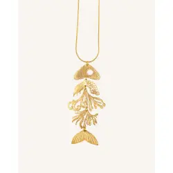CUCOCUCA YXQ 71 Stainless Steel Necklace with Golden Finish...