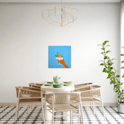 Murales Modernos para Bodas - Arte Cuadrado Azul y Blanco sobre...