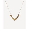 CUCOCUCA YXQ 37 Colgante de cuello de acero inoxidable dorado...