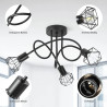 Lampadario a Soffitto a 3 Luci, Colore Nero, Illuminazione Moderna...