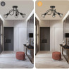 Lampadario a Soffitto a 3 Luci, Colore Nero, Illuminazione Moderna...