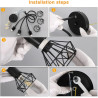 3-Light Ceiling Lamp, Black Color, Modern Lighting for Home...