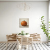 Modern Wall Art Print with Pumpkin Motif, Framed Canvas, Cream...