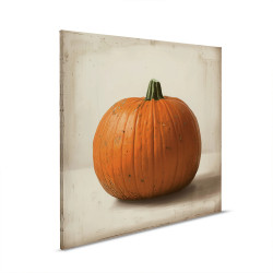 Quadro Moderno da Parete in Legno con Motivo Zucca, su Tela con...