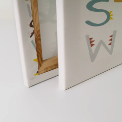 Moderne Wandbild Buchstabe Alphabet Leinwand Dekoration...