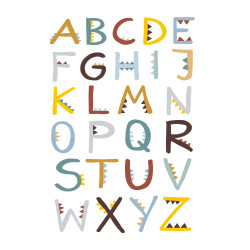 Modern Wall Art Letter Alphabet Canvas Decor, Made in Germany with...