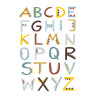 Modern Wall Art Letter Alphabet Canvas Decor, Made in Germany with...