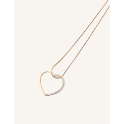 CUCOCUCA Golden YXQ 88 Stainless Steel Necklace with Fashionable...