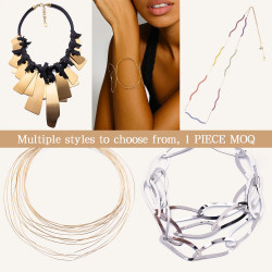 CUCOCUCA Golden YXQ 88 Stainless Steel Necklace with Fashionable...