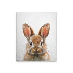 Brown Baby Bunny - Modern Canvas Wall Art with Wood Stretcher for...