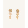 CUCOCUCA YXQ E442 Golden Brushed Stainless Steel Elegant Earrings