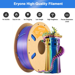 PLA Filament Three-Color Silk ERYONE 1.75MM with Printing Service...