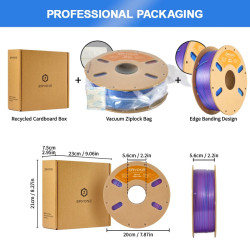 PLA Filament Three-Color Silk ERYONE 1.75MM with Printing Service...