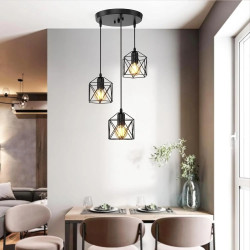 Joyinled Suspended Lamp with Three Lights in Metal, Kitchen Island...