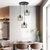 Lampara suspendida Joyinled de 3 luces de metal, linterna para...