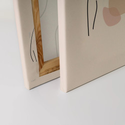 Moderne Wandkunst - Silhouetten-Druck auf Leinwand mit...