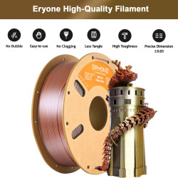 Hilo PLA sedoso tricolor ERYONE 1.75 mm con servicio de impresión...