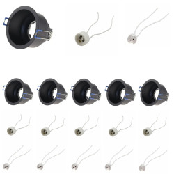 6 Set di Fari da Incasso GU10 MR16, Portalampada, Cornice in...