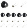 6 Set di Fari da Incasso GU10 MR16, Portalampada, Cornice in...