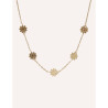 Collana CUCOCUCA YXQ 15 con fiore in acciaio inossidabile dorato