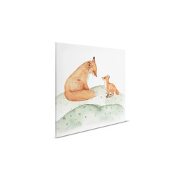 German-Made Home Decor Cotton Canvas Wall Art with Forest Animals...