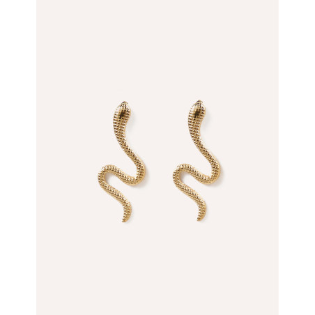 CUCOCUCA YXQ E128 Golden Stainless Steel Serpentine Earrings