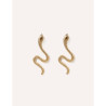 CUCOCUCA YXQ E128 Golden Stainless Steel Serpentine Earrings