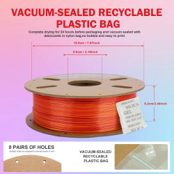 ERYONE 1.75mm Tricolor Silk Filament with Printing Service -...