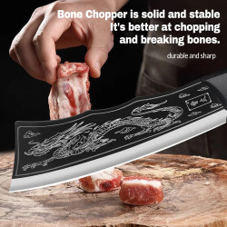 Dragon-Shaped Knife, Durable Carving Set with Leather Sheath