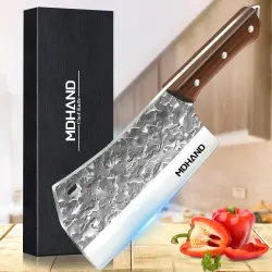 7-Inch Butcher Knife with Sheath, Robust Chef Knife to Chop Bones...