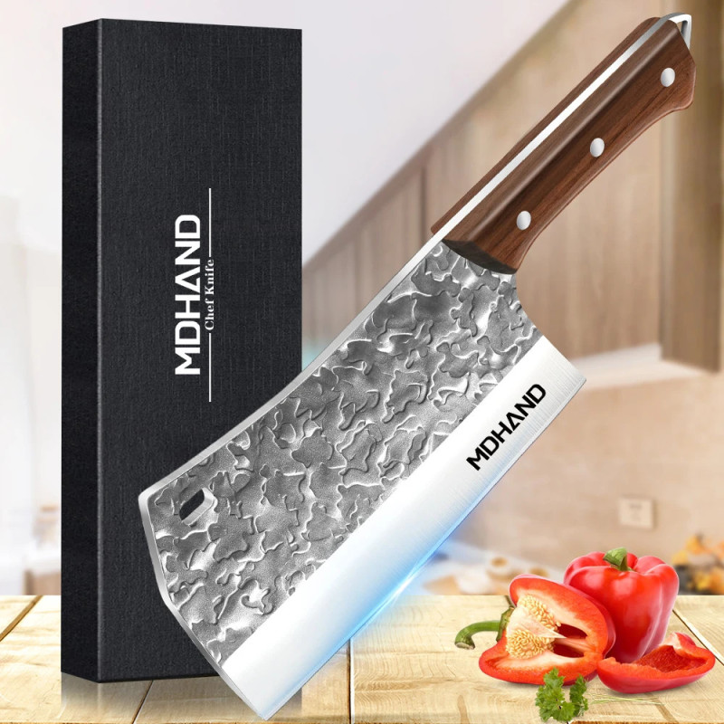 Cuchillo de carnicero de 7 pulgadas con estuche, cuchillo chef...