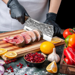 Coltello da Macellaio da 7 Pollici con Fodero, Coltello da Chef...